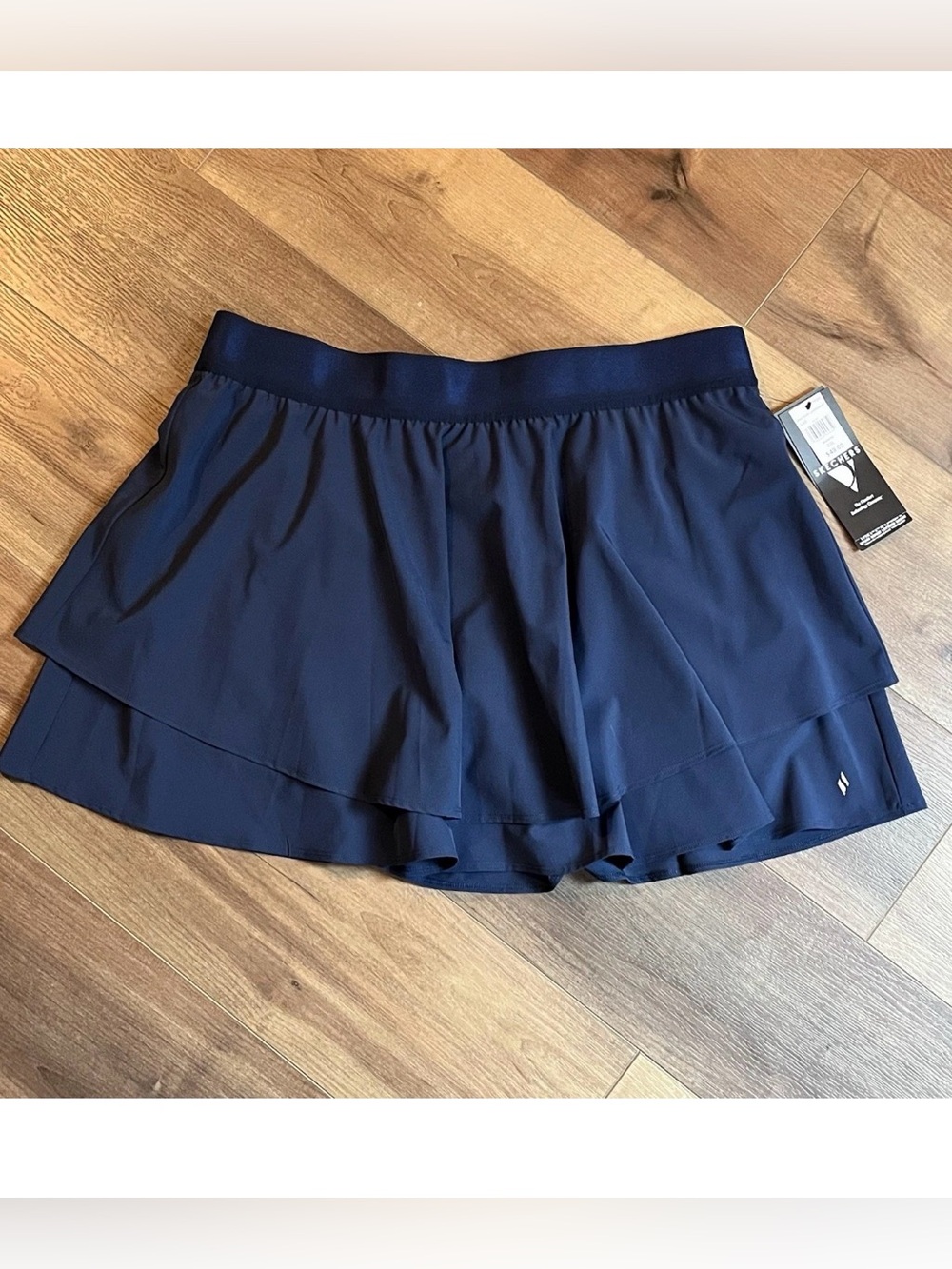 Skechers Layered Skort Skirt Pickleball Tennis Summer Navy Blue Womens Size 2XL